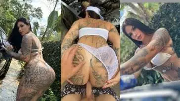 Cavalona Anny Alves fodendo e mamando enquanto lava o carrao